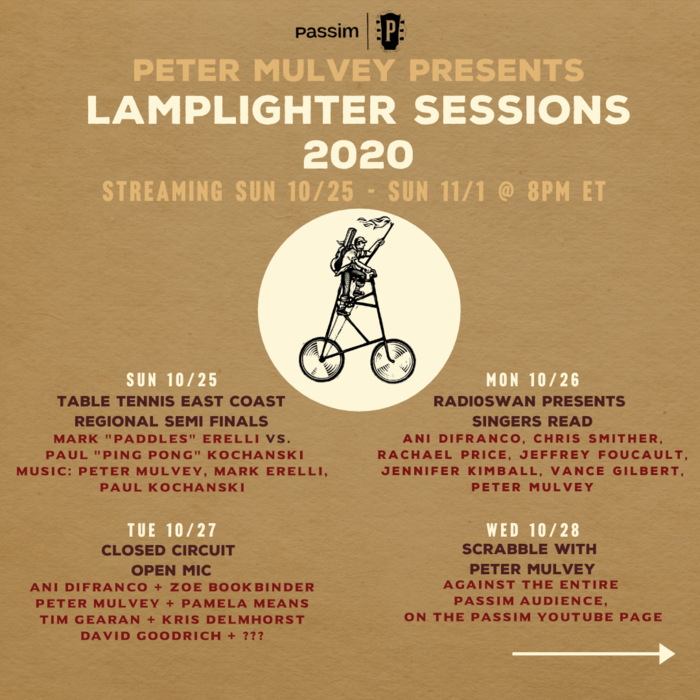 Peter Mulvey039s Lamplighter Sessions quotRadioSwan presents Singers Readquot